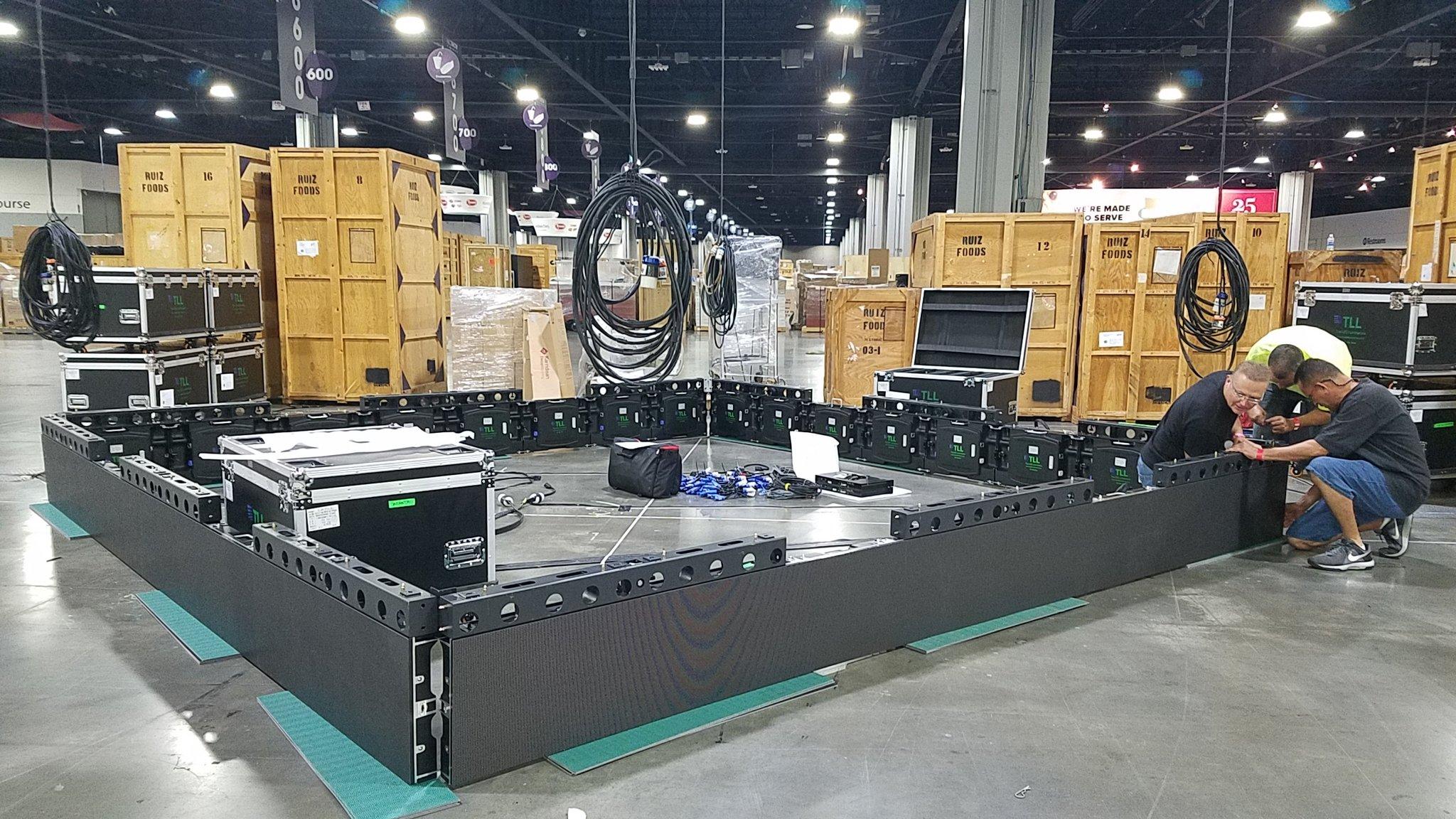 TLL crew running an LED show floor