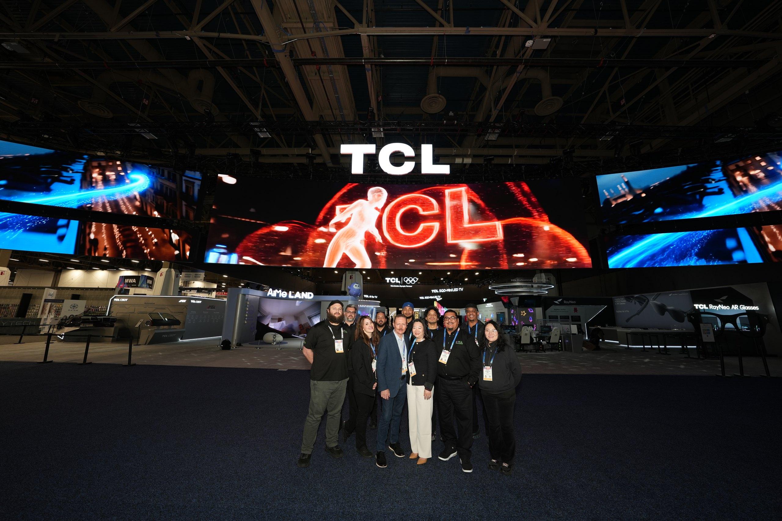 A TLL crew running an LED build on a show floor
