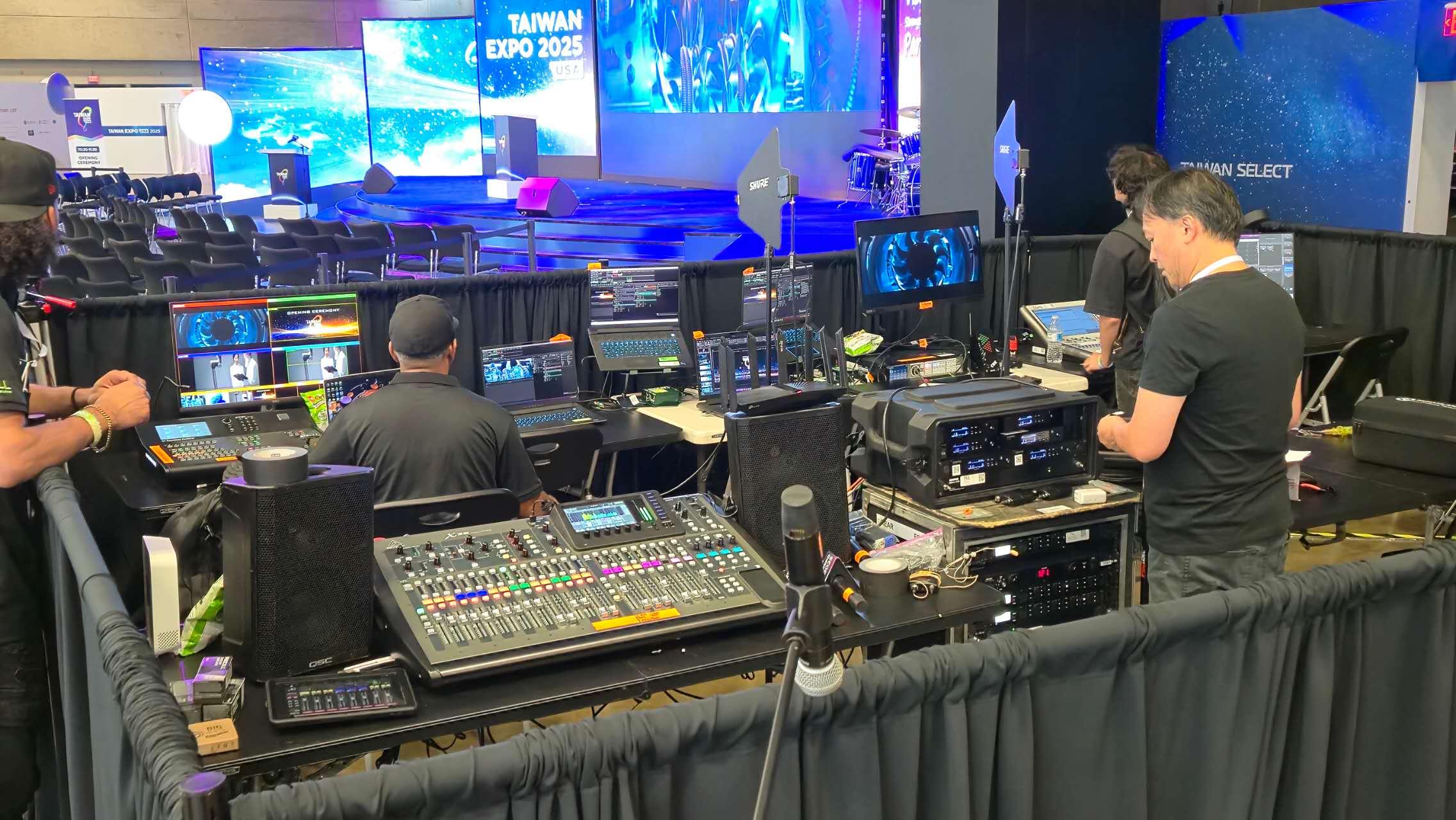 A TLL operator running the show from the front-of-house position